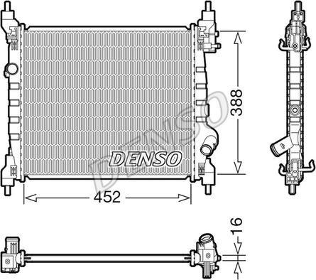 Denso DRM15014 - Radiator, engine cooling onlydrive.pro