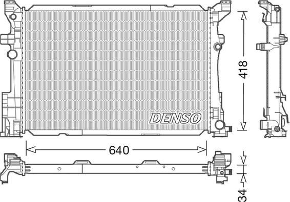 Denso DRM17054 - Radiator, engine cooling onlydrive.pro