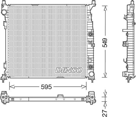 Denso DRM17055 - Radiatorius, variklio aušinimas onlydrive.pro