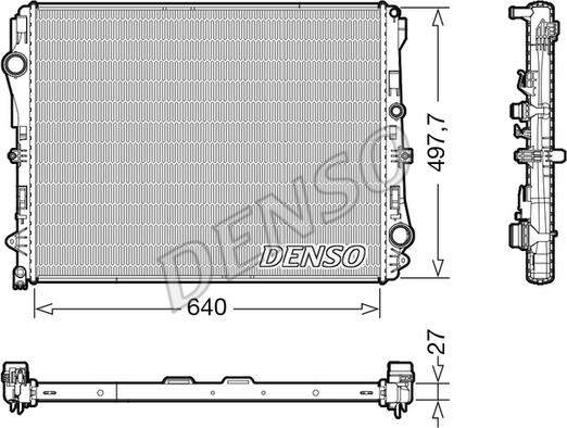 Denso DRM17116 - Radiatorius, variklio aušinimas onlydrive.pro