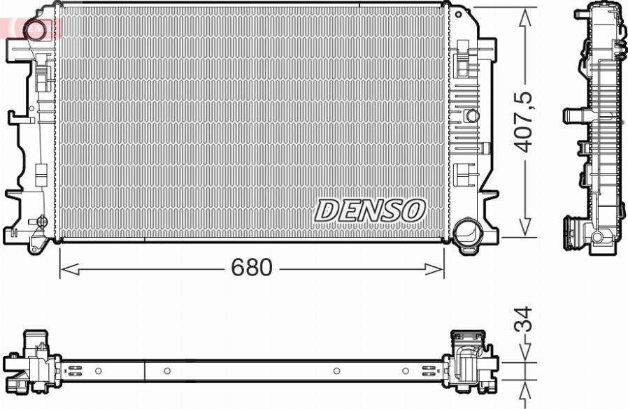 Denso DRM17117 - Radiatorius, variklio aušinimas onlydrive.pro