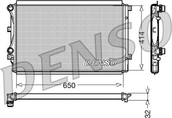 Denso DRM32015 - Радиатор, охлаждение двигателя onlydrive.pro