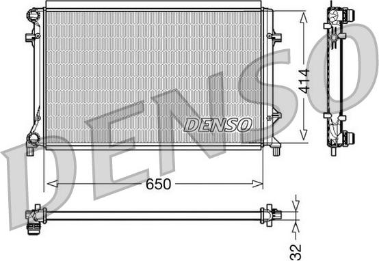 Denso DRM32016 - Radiaator,mootorijahutus onlydrive.pro