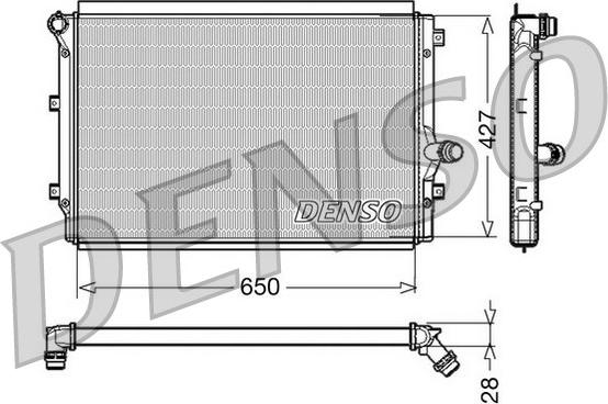 Denso DRM32017 - Радиатор, охлаждение двигателя onlydrive.pro