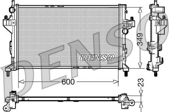 Denso DRM20045 - Radiator, engine cooling onlydrive.pro