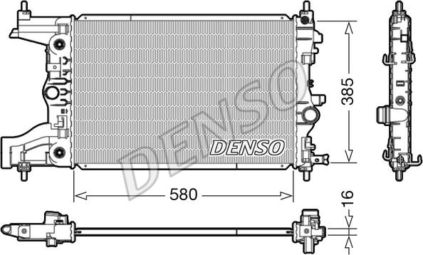 Denso DRM20005 - Radiator, engine cooling onlydrive.pro