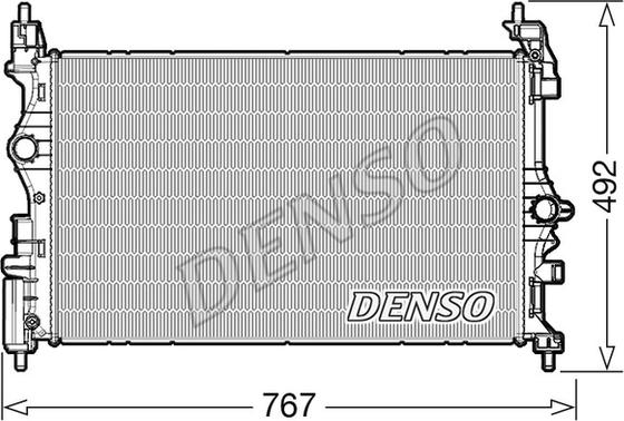 Denso DRM20019 - Radiator, engine cooling onlydrive.pro