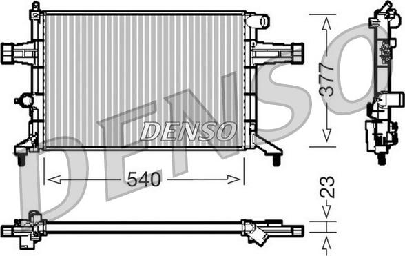 Denso DRM20082 - Radiator, engine cooling onlydrive.pro