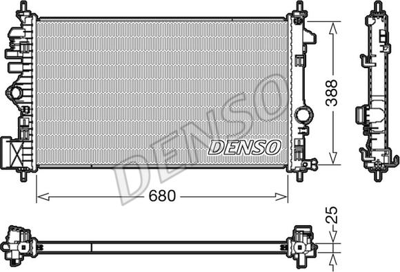 Denso DRM20109 - Radiator, engine cooling onlydrive.pro
