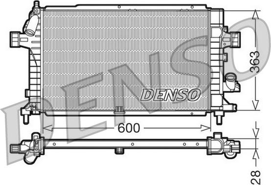 Denso DRM20100 - Radiator, engine cooling onlydrive.pro