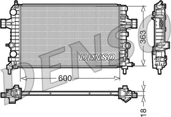 Denso DRM20103 - Jäähdytin,moottorin jäähdytys onlydrive.pro