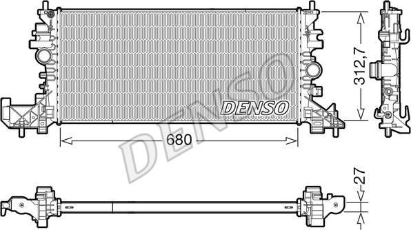 Denso DRM20118 - Radiator, engine cooling onlydrive.pro