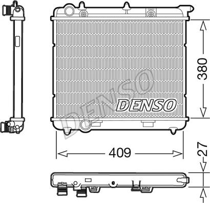 Denso DRM21024 - Radiator, engine cooling onlydrive.pro