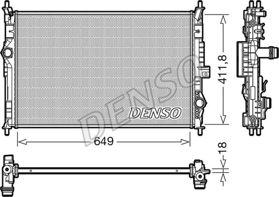 Denso DRM21103 - Radiators, Motora dzesēšanas sistēma onlydrive.pro