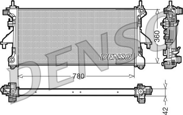 Denso DRM21102 - Радиатор, охлаждение двигателя onlydrive.pro