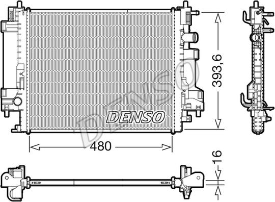 Denso DRM23117 - Radiator, engine cooling onlydrive.pro