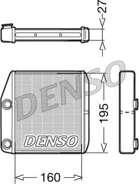 Denso DRR09075 - Heat Exchanger, interior heating onlydrive.pro