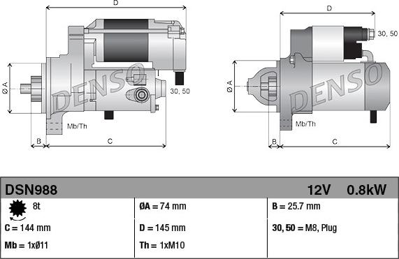 Denso DSN988 - Starter onlydrive.pro