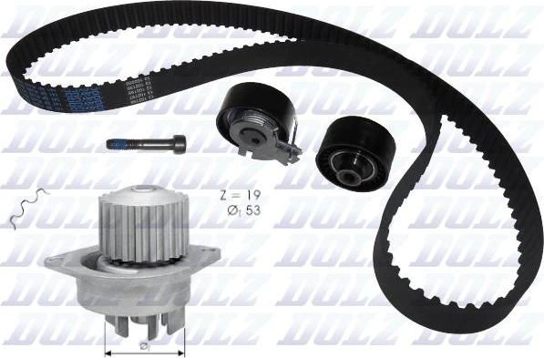 DOLZ KD049 - Water Pump & Timing Belt Set onlydrive.pro