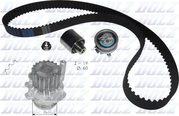 DOLZ KD054 - Water Pump & Timing Belt Set onlydrive.pro