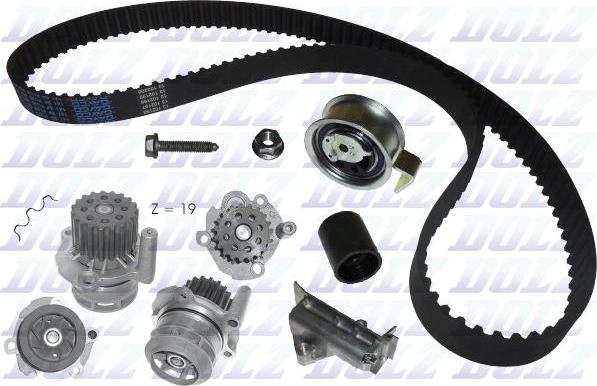 DOLZ KD037 - Water Pump & Timing Belt Set onlydrive.pro