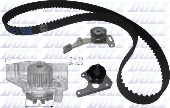 DOLZ KD023 - Water Pump & Timing Belt Set onlydrive.pro