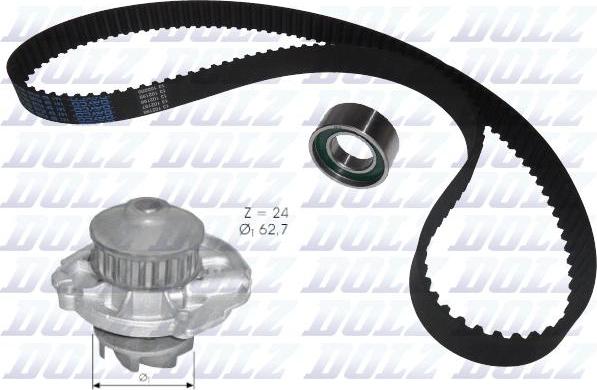DOLZ KD022 - Water Pump & Timing Belt Set onlydrive.pro