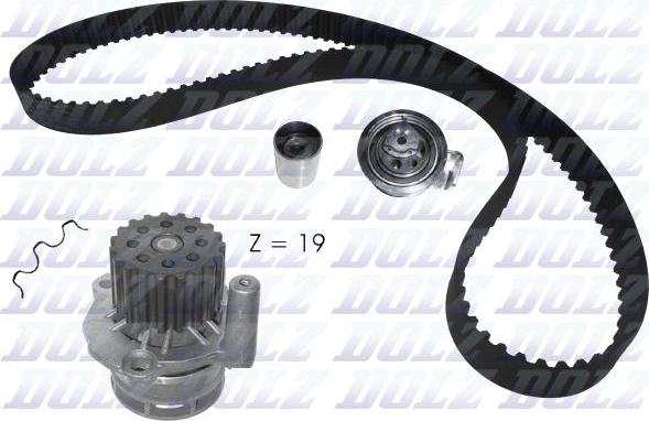 DOLZ KD105 - Water Pump & Timing Belt Set onlydrive.pro