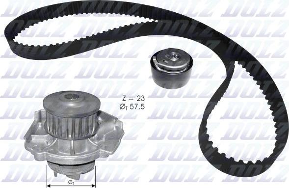 DOLZ KD119 - Water Pump & Timing Belt Set onlydrive.pro