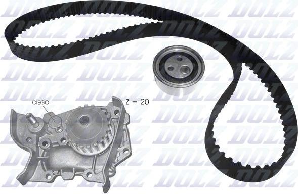 DOLZ KD116 - Water Pump & Timing Belt Set onlydrive.pro