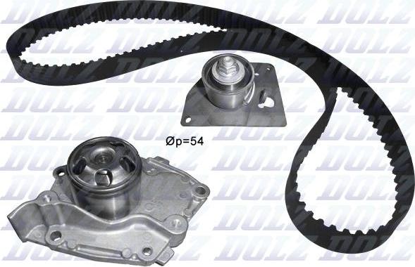 DOLZ KD128 - Water Pump & Timing Belt Set onlydrive.pro