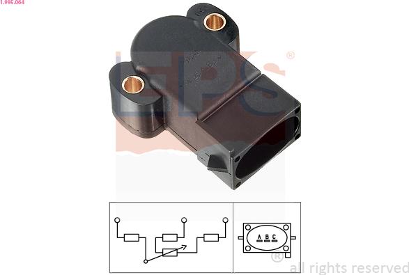 EPS 1.995.064 - Sensor, throttle position onlydrive.pro