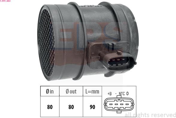 EPS 1.991.483 - Air Mass Sensor onlydrive.pro