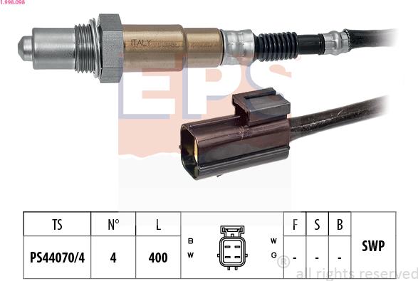 EPS 1.998.098 - Oxygen, Lambda Sensor onlydrive.pro