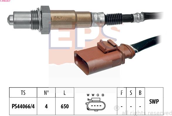 EPS 1.998.057 - Oxygen, Lambda Sensor onlydrive.pro