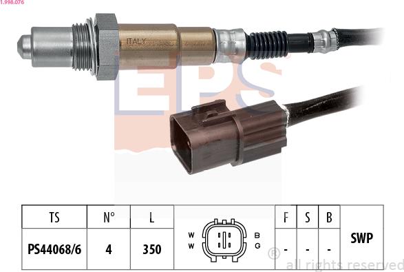 EPS 1.998.076 - Oxygen, Lambda Sensor onlydrive.pro