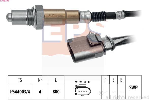 EPS 1.998.199 - Oxygen, Lambda Sensor onlydrive.pro