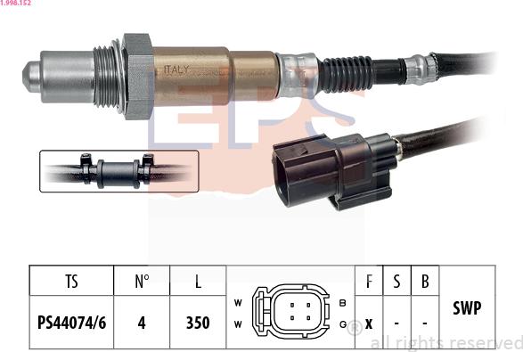 EPS 1.998.152 - Oxygen, Lambda Sensor onlydrive.pro