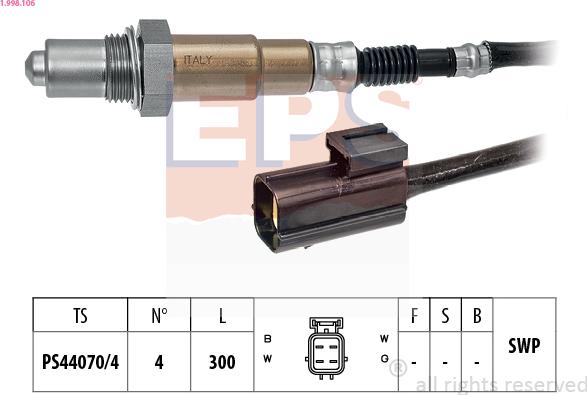 EPS 1.998.106 - Oxygen, Lambda Sensor onlydrive.pro