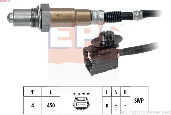 EPS 1.998.117 - Oxygen, Lambda Sensor onlydrive.pro