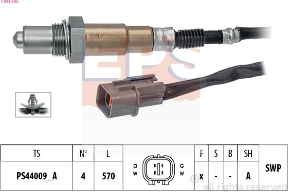 EPS 1.998.344 - Oxygen, Lambda Sensor onlydrive.pro