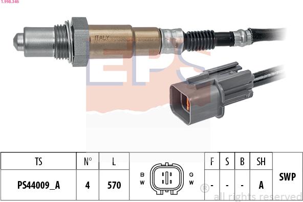 EPS 1.998.346 - Oxygen, Lambda Sensor onlydrive.pro