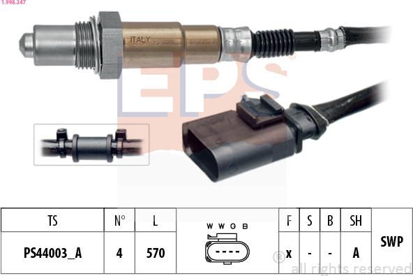 EPS 1.998.347 - Oxygen, Lambda Sensor onlydrive.pro