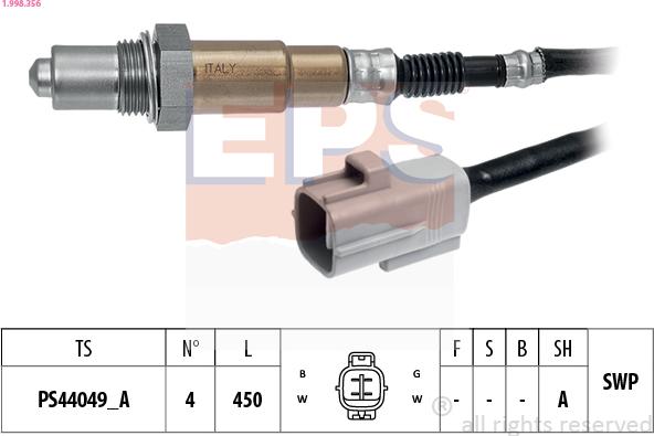 EPS 1.998.356 - Oxygen, Lambda Sensor onlydrive.pro