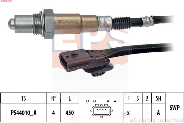 EPS 1.998.309 - Lambda jutiklis onlydrive.pro