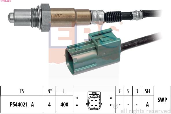 EPS 1.998.304 - Oxygen, Lambda Sensor onlydrive.pro