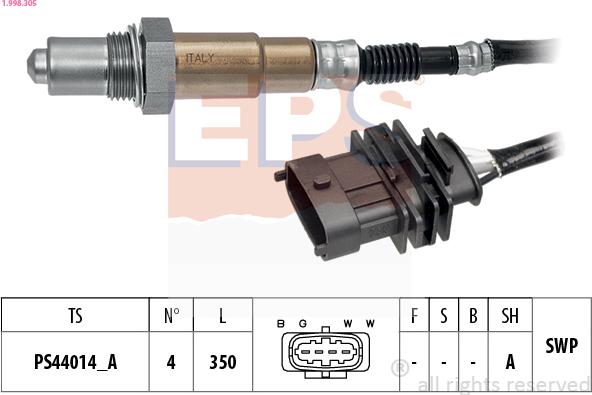 EPS 1.998.305 - Oxygen, Lambda Sensor onlydrive.pro