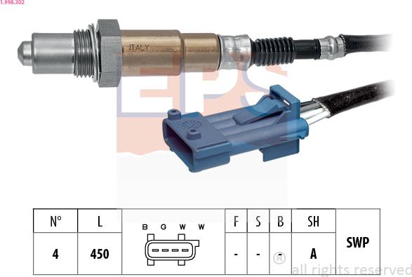 EPS 1.998.302 - Lambda andur onlydrive.pro