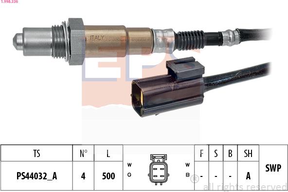 EPS 1.998.336 - Oxygen, Lambda Sensor onlydrive.pro