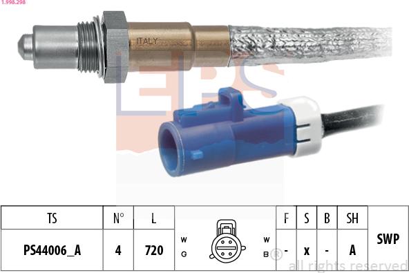 EPS 1.998.298 - Oxygen, Lambda Sensor onlydrive.pro